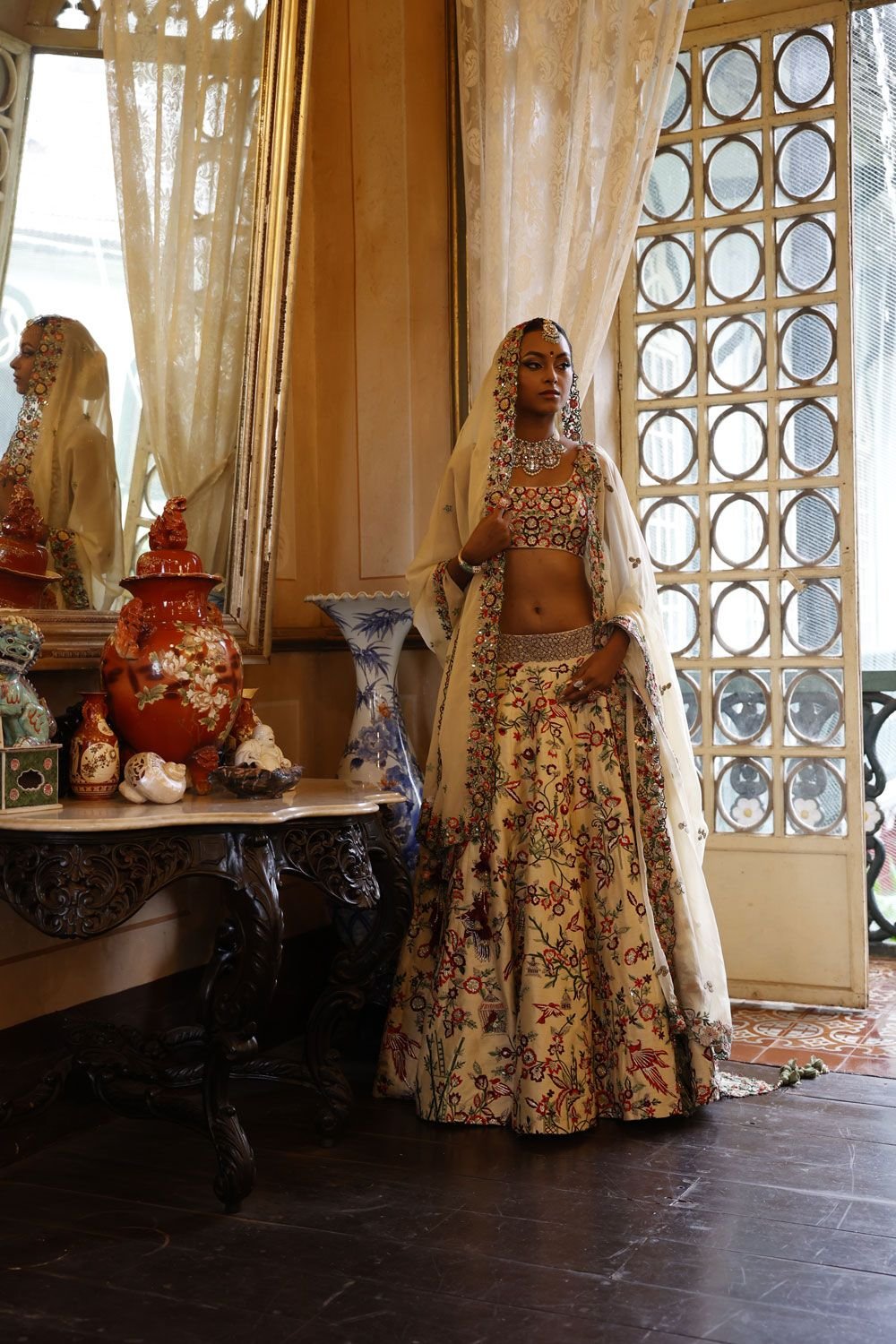 Pix: Urvashi looks stunning as a summer bride for Vikram Phadnis -  Rediff.com