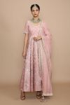 Baby Pink Kalidar with Churidar and Dupatta