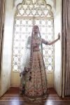 Beige Lehenga with Beige Choli and Sage Dupatta