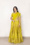 Lime Lehenga with Choli and Dupatta