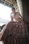 Peach Lehenga with Choli and Dupatta