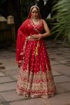 Red Lehenga with Choli and Dupatta