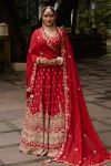 Red Lehenga with Choli and Dupatta