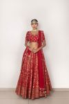 Red Lehenga with Choli and Dupatta