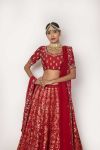 Red Lehenga with Choli and Dupatta