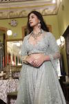 Sage Lehenga with Sage Choli and Sage Dupatta